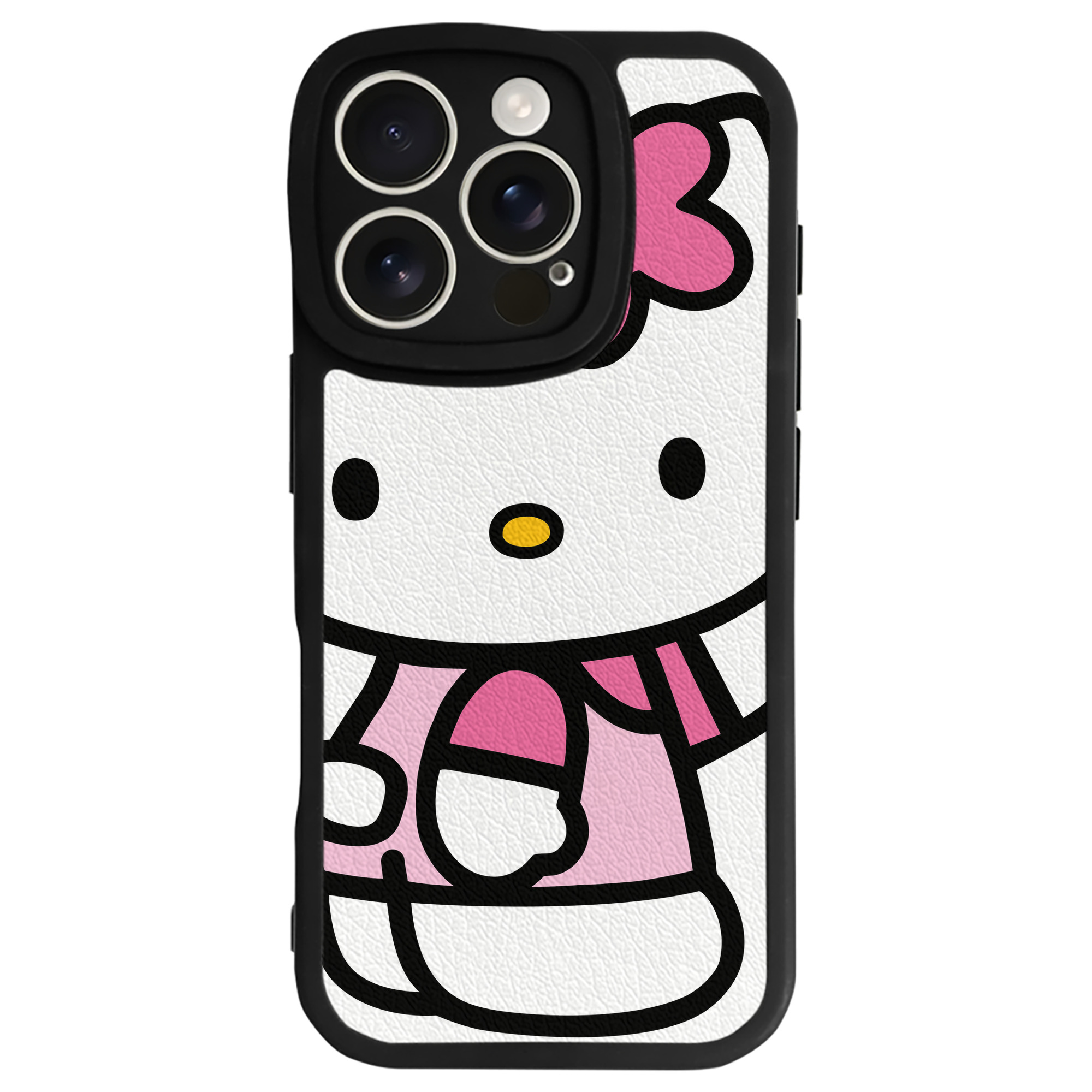 （画像用） Hello Kitty ハローキティ 【iPhone 16シリーズ対応】シリコンスマホケース（レザー調） 材質：シリコン